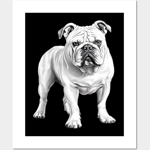 Bull Dog Design Wall Art by BarnesPrintHub